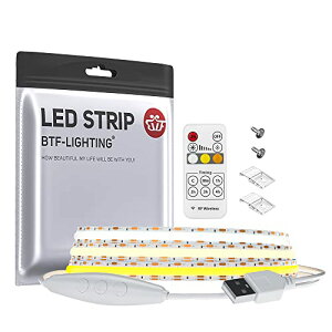 BTF-LIGHTING FCOB COB CCT LED�e�[�v���C�g USB���C�g �t���L�V�u�� �����x 1M 640LEDs/m �d���F ��