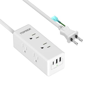 TOPREK R[h 1.5M d^bv usbt XCb`t RZg^bv 6AC 2USB-A|[g 1USB-C|[