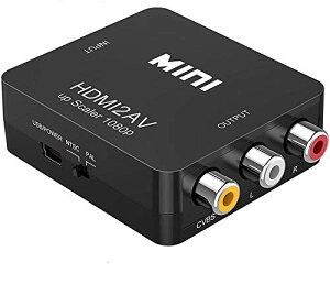 HDMI to AV Ro[^[ RCAϊA_v^ 1080PΉ PAL/NTSC؂ւ HDMI͂R|Wbgo͂֕ϊ USB
