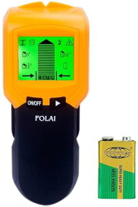 FOLAI 下地センサー 下地探し 壁うら探し 一台三役 木材/金属/AC電源探知 電気の配線 自動オフ機能 日本語取扱説明書付き