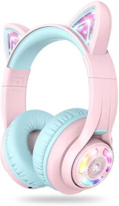 iClever �q���p�w�b�h�z�� Bluetooth�w�b�h�t�H�� �L��LED���C�g�A�b�v���C�����X�L�b�Y�w�b�h�t�H�� ���ʐ����t���i74/85