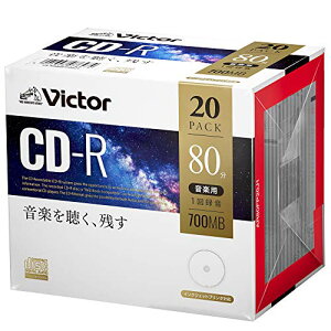 �r�N�^�[(Victor) ���y�p CD-R AR80FP20J1 (48�{��/20��) �z���C�g