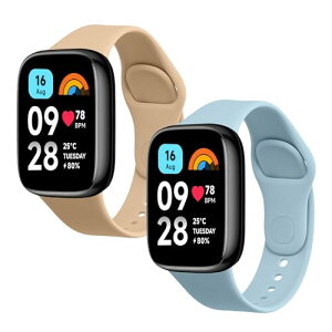 kwmobile 2x �o���h Xiaomi Redmi Watch 3 Active�Ή� �x���g - �V���R���o���h �\�t�g TPU �ϋv��