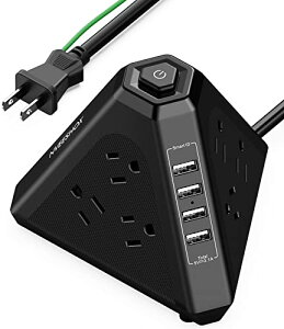 �d���^�b�v usb �R���Z���g ���K�[�h �����R�[�h 2m �^���[�^�d���^�b�v �O�p�^�b�v 9��AC�� 4��USB�|�[�g NVEESHOX �e�[