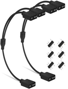 upHere ARGB�t�@���p�d���P�[�u�� 2����P�[�u�� �A�h���T�u��LED�p5V3�s��ARGB�w�b�_�[�R�l�N�^ RGB�t�@����LED�e�[�v��