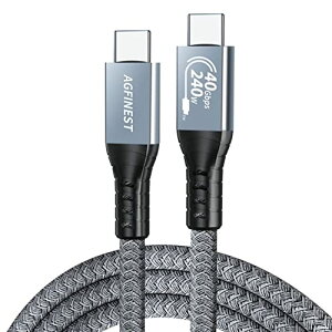 USB4 �P�[�u�� 240W 48V/5A���}���[�d 40Gbps�f�[�^�]�� 8K@60Hz�f���o�� PD3.1�Ή� USB-IF�F��thund