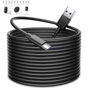 USB Type-Cケーブル 10M USB A to USB Cケーブル 防犯カメラ給電 対応Xiaomi Mi カメラ 2K/スマートカメラ