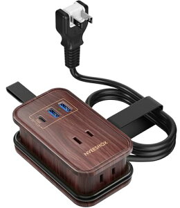 �����R�[�h �^�C�vc NVEESHOX 1m �d���^�b�v usb�t�� �R���Z���g�^�b�v 3��AC�������i AC 100V�`240V 2400W�j