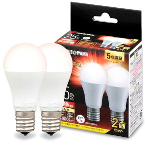 E17�A�C���X�I�[���} LED�d�� 25W�`���� �d���F �������a17mm �L�z�� 2�p�b�N 230? �����Ή� LDA2L-G-E17-