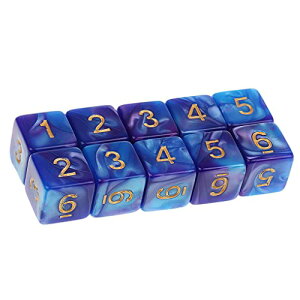 Yourandoll 10�� ���ʑ̃_�C�X D6�T�C�R�� 6�ʃ_�C�X16mm Dungeons and Dragons DND TRPG MTG
