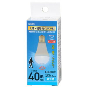 �I�[��(OHM) LED�d�����` E17 40�`���� �l�����ÃZ���T�[�t �����F�b�I�[���d�@ LDA4D-G/E17 PIR 06-5697