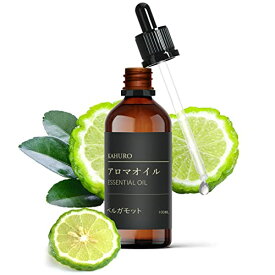 Kahuro ベルガモット 精油 100ml エッセシャンオイル アロマオイル アロマディフューザー用 アロマストーン用 プレゼントに最適 柑橘
