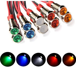 Gebildet 10�� �h���C���W�P�[�^���C�g �p�C���b�g���C�g�V�O�i�� �C���W�P�[�^6mm AC/DC 12-24V LED �i5 �F�j