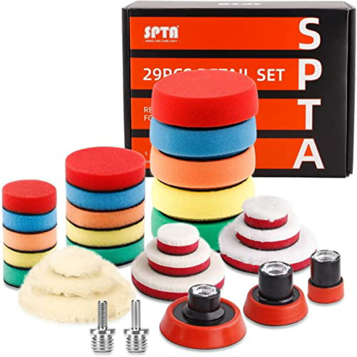 楽天市場】SPTA 29点ポリッシャースポンジバフセット ポリッシャー研磨 