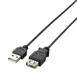 GR USBP[u USB2.0 A-AX^Cv ɍ 2.5m ubN U2C-EXN25BK