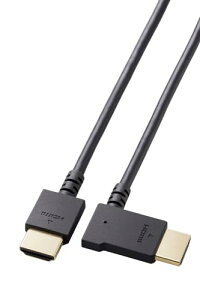 エレコム HDMI ケーブル 1m L字 左向き やわらか ハイスピード 4K2K(30Hz) HIGH SPEED with ETHERNET