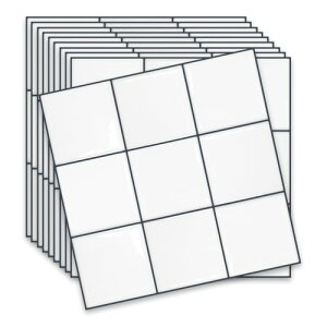 MORCART タイルシール 防水 耐熱 キッチン 洗面所 トイレ DIY 家具やアイテムの装飾 タイルシート 壁紙シール 3D リメイクシート