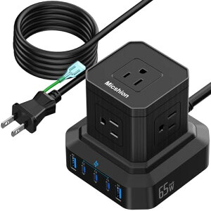 Micshion PD65W@\td^bv 3USB-C|[g 2USB-A|[g 5ACi100-240Vj R[h2M RZ