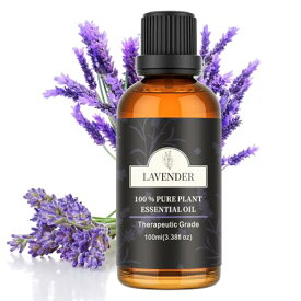 Poven ラベンダー エッセンシャルオイル 100ml 天然100％ ラベンダー精油 ナチュラル アロマオイル アロマディフューザー／加湿器用