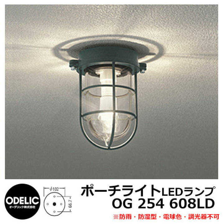 楽天市場】LED 照明 LED ポーチライト OG 254 608LD LEDライト 外灯  