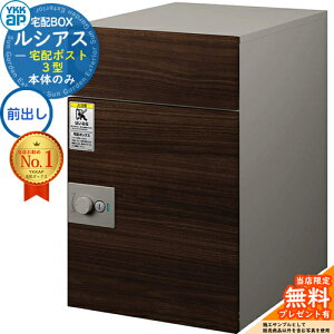 【無料★特典付】ルシアス宅配ポスト3型 前入れ前出し 本体のみ 複合色 イメージ:PVステインウォール:ステン YKK YKKap 宅配ボックス 大容量 一戸建て用 おしゃれ シンプル 可愛い 戸建て 大
