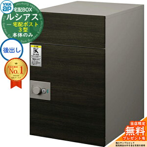 【無料★特典付】ルシアス宅配ポスト3型 前入れ後出し 本体のみ 複合色 イメージ:4D桑炭:ステン YKK YKKap 宅配ボックス 大容量 一戸建て用 おしゃれ シンプル 可愛い 戸建て 大きめ 郵便ポ
