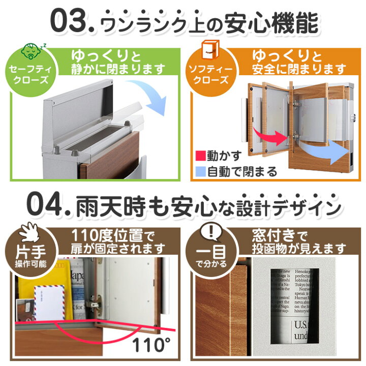 楽天市場】【無料☆特典付】郵便ポスト 郵便受け ユニソン 壁付け 