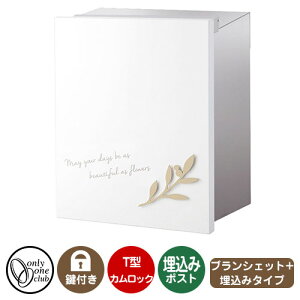 郵便ポスト 郵便受け レクタシリーズ ブランシェットプラス 埋め込み イメージ画像:ノワ・ティー オンリーワンクラブ 埋込みポスト 鍵付き T型カムロック