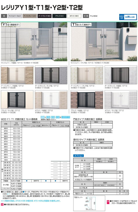 楽天市場】【無料☆特典付】門扉 片開き 形材門扉 レジリア 門柱タイプ 