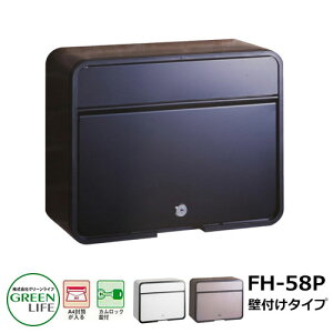 ポスト郵便ポスト 郵便受け 壁付けポスト モダンタイプ FH-58P グリーンライフ おしゃれ クール シンプル 戸建て 玄関 庭 かわいい 宅配 新居 新築 エクステリア リフォーム お祝い プレゼント