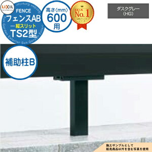 【部品】 フェンスAB TS2型 ダスクグレー H600タイプ(T-6サイズ) 専用オプション補助柱B LIXIL リクシル フェンス 目隠し 囲い 自在柱 ラティスフェンス ルーバーフェンス 目隠しフェンス 屋外