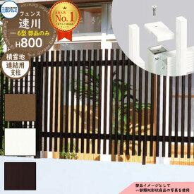 アルミフェンス 傾斜地対応 囲い 形材フェンス 速川6型 H800タイプ専用 呼称：2008 オプション積雪地用連結支柱のみ（1本） 三協アルミ フリー支柱タイプ専用 FC-6 ラティスフェンス ルーバーフェンス 目隠しフェンス 屋外 アルミ