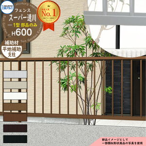 アルミフェンス 囲い 形材フェンス スーパー速川1型 H600タイプ専用 呼称:2006 オプション補助支柱のみ(1本:平地用) 三協アルミ フリー支柱タイプ専用 SFC-1 ラティスフェンス ルーバーフ