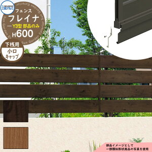 アルミフェンス 囲い 形材フェンス フレイナY3型 H600タイプ専用 呼称:2006 オプション下桟すき間カバー用小口キャップのみ(1組) 三協アルミ フリー支柱タイプ専用 WF-Y3 ラティスフェンス