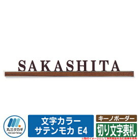 表札 おしゃれ キーノボーダー 文字カラー：サテンモカ E4 イエロゴ IELOGO 丸三タカギ 切り文字表札 表札シミュレーション対応