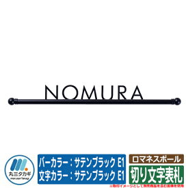 表札 おしゃれ ロマネスポール バーカラー：サテンブラック E1 文字カラー：サテンブラック E1 イエロゴ IELOGO 丸三タカギ 切り文字表札 表札シミュレーション対応