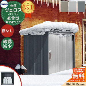 【無料★特典付】タクボ物置 物置 屋外 収納 BELOS ヴェロス B-K2914N 豪雪型 結露減少屋根 棚なし仕様 受注生産品 べロス 幅 3026mm × 奥行き 1598mm × 高さ 2163mm おしゃれ クール シンプル デザイン