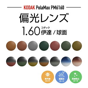 �y�x�Ȃ� / �Ό� �J���[�����Y�zKODAK ���� 1.60 PolarMax PM6160 �n�C�J�[�u�Ή� ���^�����Y Polarized �|�����C�Y�h �ނ� �A�E�g�h�A �h���C�u �ɒB UV�J�b�g �T���O���X �ዾ ���K�l �����Y�������