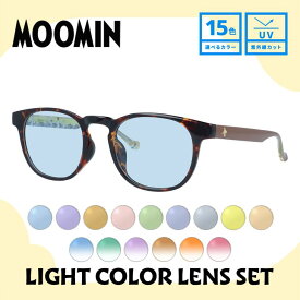 【選べる15色 ライトカラーレンズ】ムーミン サングラス MOOMIN MU 002 TT 48 ウェリントン型 スノークのおじょうさん ムーミンママ ムーミンパパ アジアンフィット 数量限定 ケース付き UVカット 度なし レディース