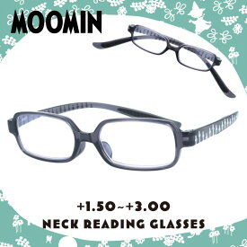 ムーミン 老眼鏡 アジアンフィット MOOMIN MOR 005 ニョロニョロ 54サイズ 度数：+1.50〜+3.00 スクエア型 軽量 首掛け オリジナルポーチ付き リーディンググラス シニア グラス ブルーライトカット PCメガネ ユニセックス メンズ レディース
