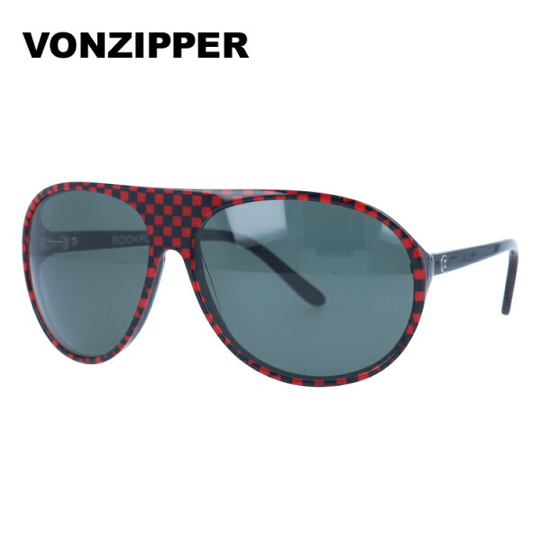 ボンジッパー サングラス VONZIPPER ROCKFORD ロックフォード BRE BLACK RED CHECKERS GREY レディース UVカット メガネ ブランド ギフト プレゼント メンズ 大きめサイズ ビッグシルエット