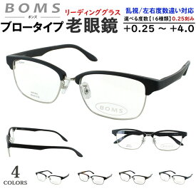 老眼鏡 メンズ おしゃれ リーディンググラス サーモントブロー スクエア NB-0010 鼻パッド付き 調整可能 0.5 +0.25刻みで選べる 左右度数違い 乱視対応 薄型 非球面レンズ シニアグラス 男性 40代 50代 60代 男性 クラシカル クール