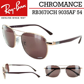 レイバン 偏光サングラス RB3670CH 9035AF 54 メンズ レディース UVカット ドライブ 釣り Ray-Ban ブランド ダブルブリッジ CHROMANCE クロマンスレンズ ブロンズ/ポラライズドダークバイオレット 反射防止 撥水防汚コート 高機能レンズ 国内正規品【全国】 保証書付き