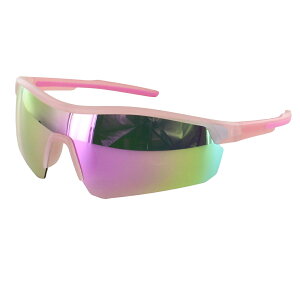 偏光サングラス 子供用 子ども UVカット 野球 スポーツ ジュニア レディース ミラーレンズ ハーフリム 軽量 1007k グレー オレンジミラー グリーンミラー ピンクミラー ブルーミラー マラソン