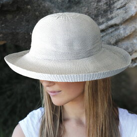 UVカット 帽子 レディース 女性用 ハット シルエットスタイル アイボリー ※紫外線カット(UVカット)最高値UPF50+ 母の日 ギフト