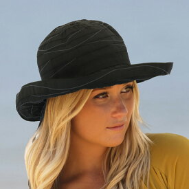 UVカット 帽子 （女性用） - レディース　ハット UV- リボンブレトンスタイル ハット　レデイース　ladies 母の日 ギフトカラー：ブラック