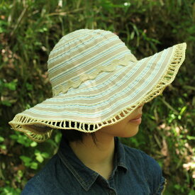 ハット レディース UVカット 帽子（女性用） つば広 帽子 ツートンリボンキャプリーヌ　ladies　レデイース uv　夏 ぼうし カラー：ナチュラル※紫外線カット(UVカット)最高値UPF50+ ハット 母の日 ギフト