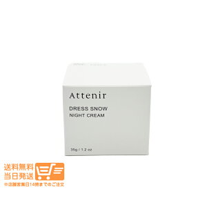 レビュー100円クーポン アテニア ドレススノー ナイトクリーム DSn 35g 夜用クリーム Attenir 追跡配送 送料無料