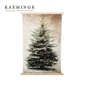 KAEMINGK (カイミング) タペストリーツリー (小) LEDライト付き フロストツリー 光る 壁掛け 55×82cm シャンパンゴールド オランダ ヨーロッパ 北欧 おしゃれ クリスマスツリー オーナメント クリスマスオーナメント サングッド sungood 483615[130026]