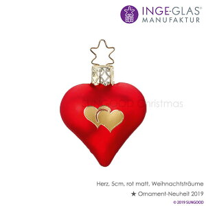 100114 INGE-GLAS(CQEOX)MANUFAKTUR(}jt@N`[)hCcA Herz rot matt [H][}bgbhn[g n[g] CHRISTMAS VISIONSC NX}X NX}Xc[ I[ig NX}